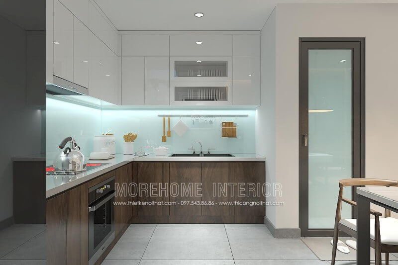 Mẫu tủ bếp chữ L đẹp được gia chủ lựa chọn vừa tiết kiệm vừa mang lại sự sang trọng, vừa tiết kiệm được tối đa diện tích cho không gian thêm rộng và thoáng hơn. Tủ bếp hiện đại, tủ bếp chữ u, tủ bếp chữ i, tủ bếp chữ l