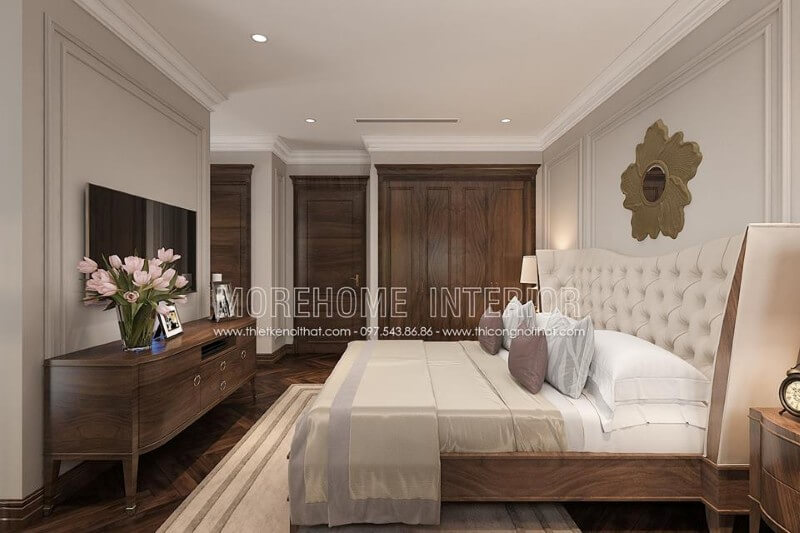 Thiết kế nội thất phòng ngủ gỗ óc chó Thiết kế nội thất phòng ngủ gỗ óc chó