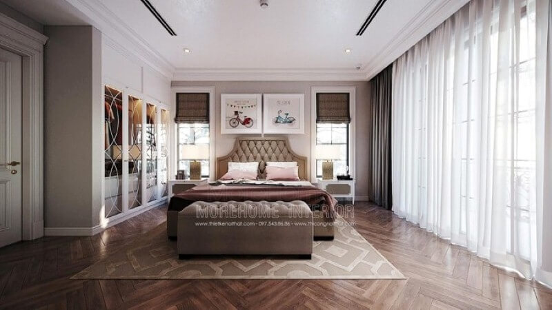 Tranh canvas treo tường hình xe đạp đẹp, đáng yêu cho phòng con. Thiết kế nội thất phòng ngủ biệt thự