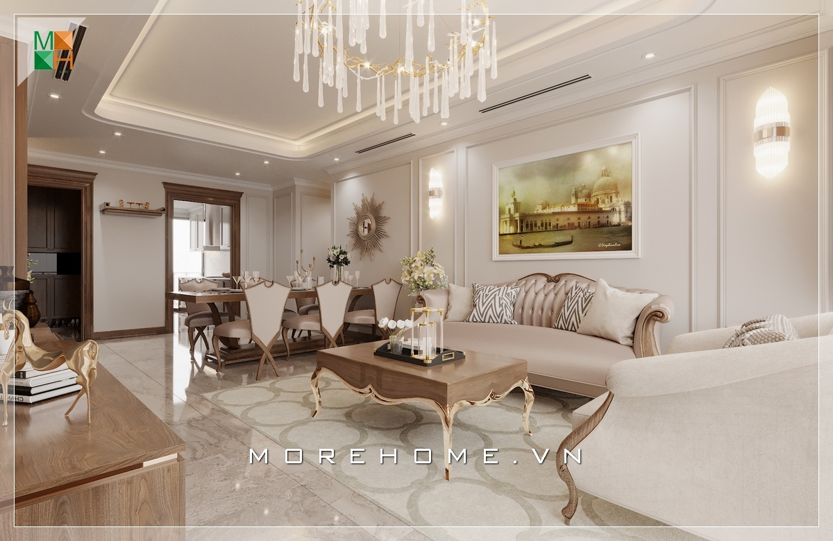 Sofa chung cư tân cổ điển Sofa chung cư tân cổ điển