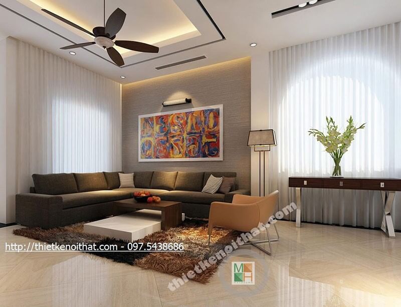 Thiết kế nội thất phòng khách hiện đại tại biệt thự Huyndai Hillstate Chiêm ngưỡng các mẫu thiết kế phòng khách biệt thự, nhà phố đẹp