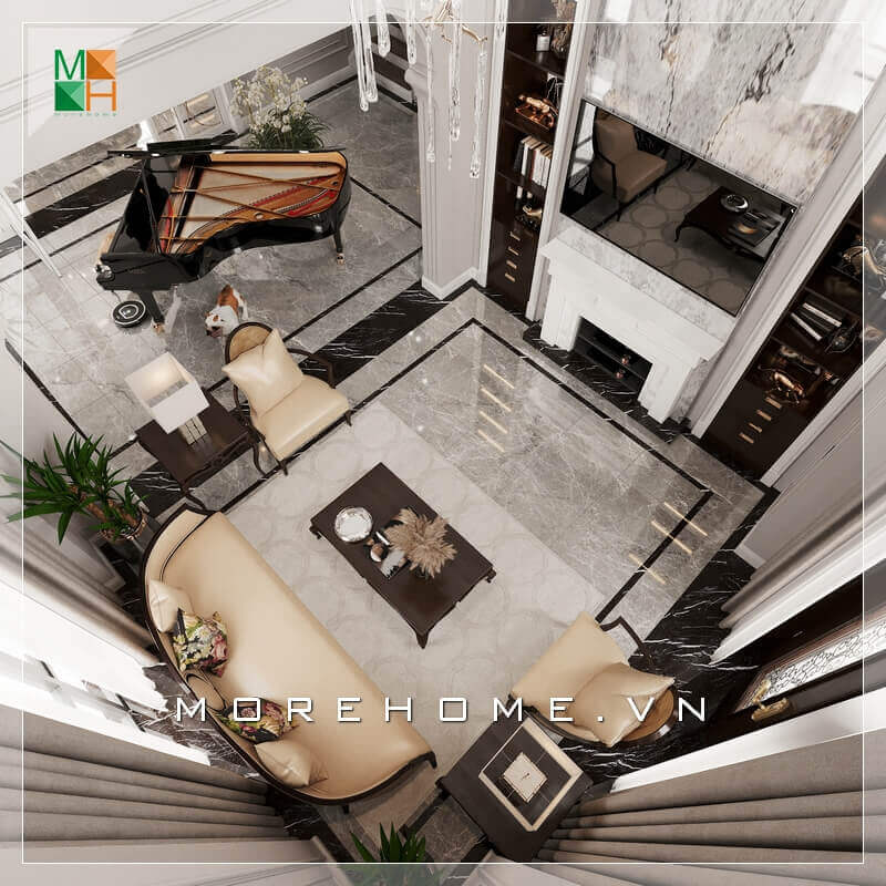 Giới thiệu mẫu thiết kế nội thất phòng khách sang trọng, cao cấp mang phong cách tân cổ điển cho chung cư cao cấp, căn hộ penthouse, biệt thự, nhà phố. Chiêm ngưỡng các mẫu thiết kế phòng khách biệt thự, nhà phố đẹp