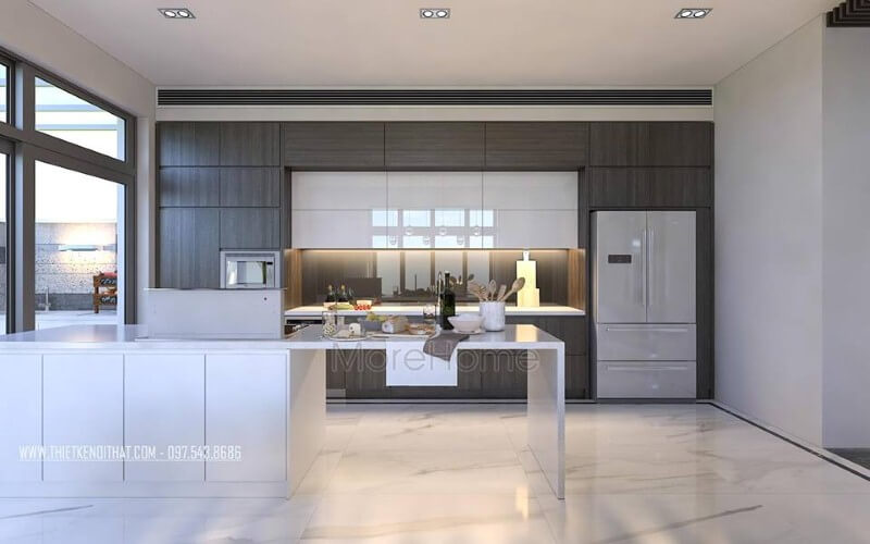 Sắp xếp nội thất phòng bếp hiện đại, đẹp, sang trọng cho nhà phố, biệt thự. Nội thất phòng bếp
