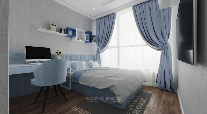 Mẫu giường ngủ bọc vải với thiết kế đầu giường cách điệu toát lên vẻ cuốn hút riêng biệt đồng thời mang đến cho căn phòng ngủ của bạn một nét thanh lịch cùng cảm giác dễ chịu