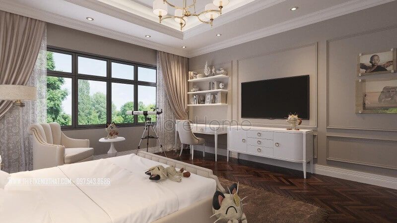 Thiết kế tủ kệ hiện đại có thêm ngăn kéo để đựng đồ vô cùng tiện nghi được nhiều gia đình lựa chọn hiện nay